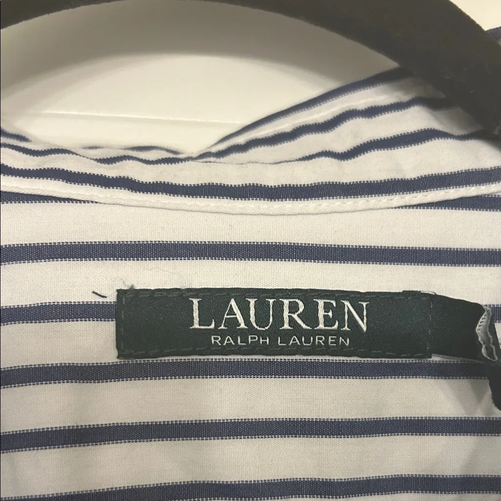 Polo Ralph Lauren Black and White Striped Button Down Shirt - Image 2