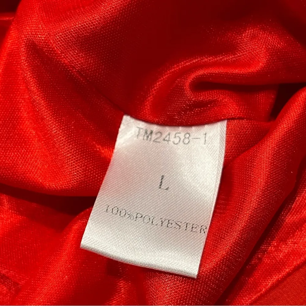 NEW THML Artist Reception Brown & Red Print Long Sleeve Dress size Large - Image 12