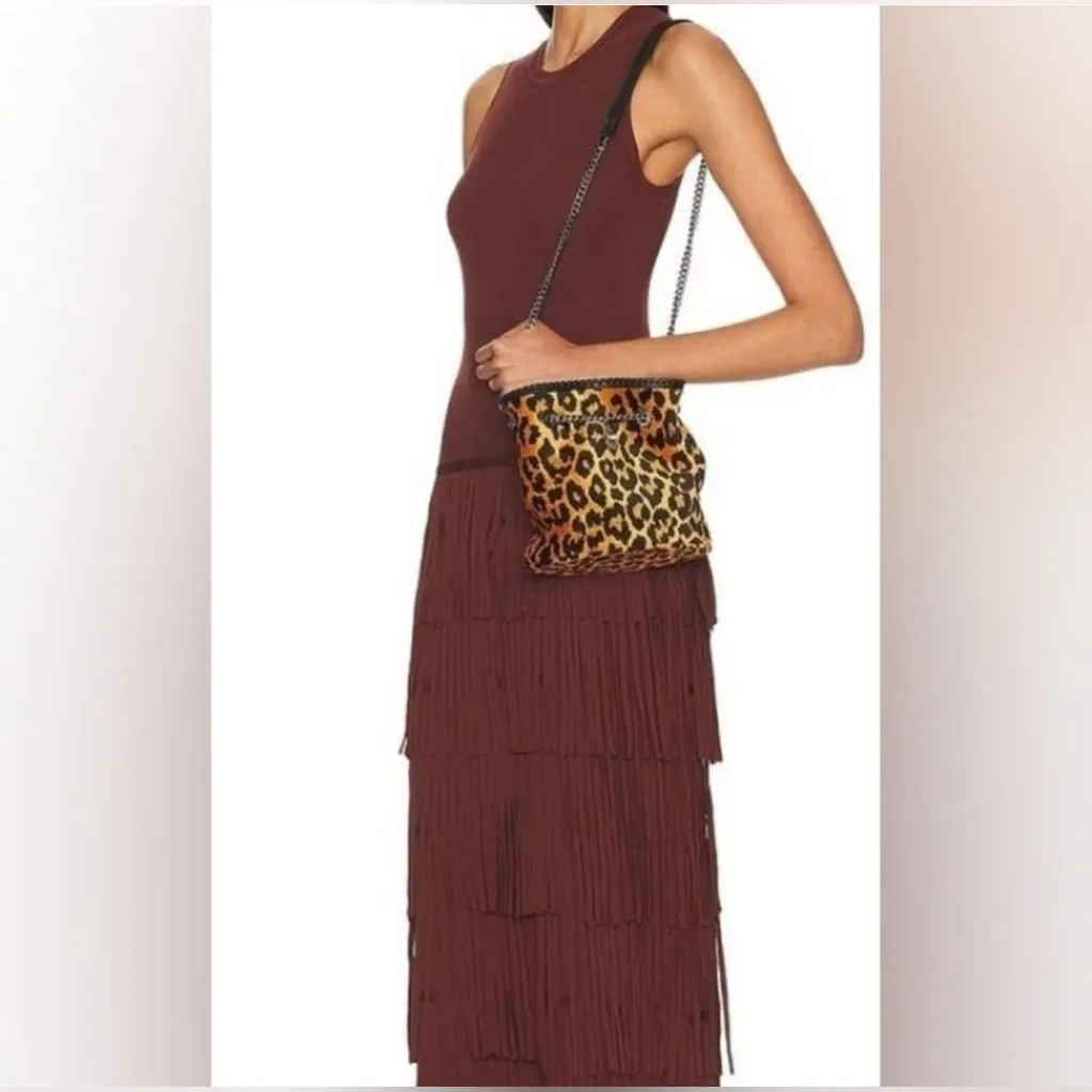 Stella McCartney Falabella Leopard Jacquard Italian Shoulder Bag NEW $1,275 - Image 5