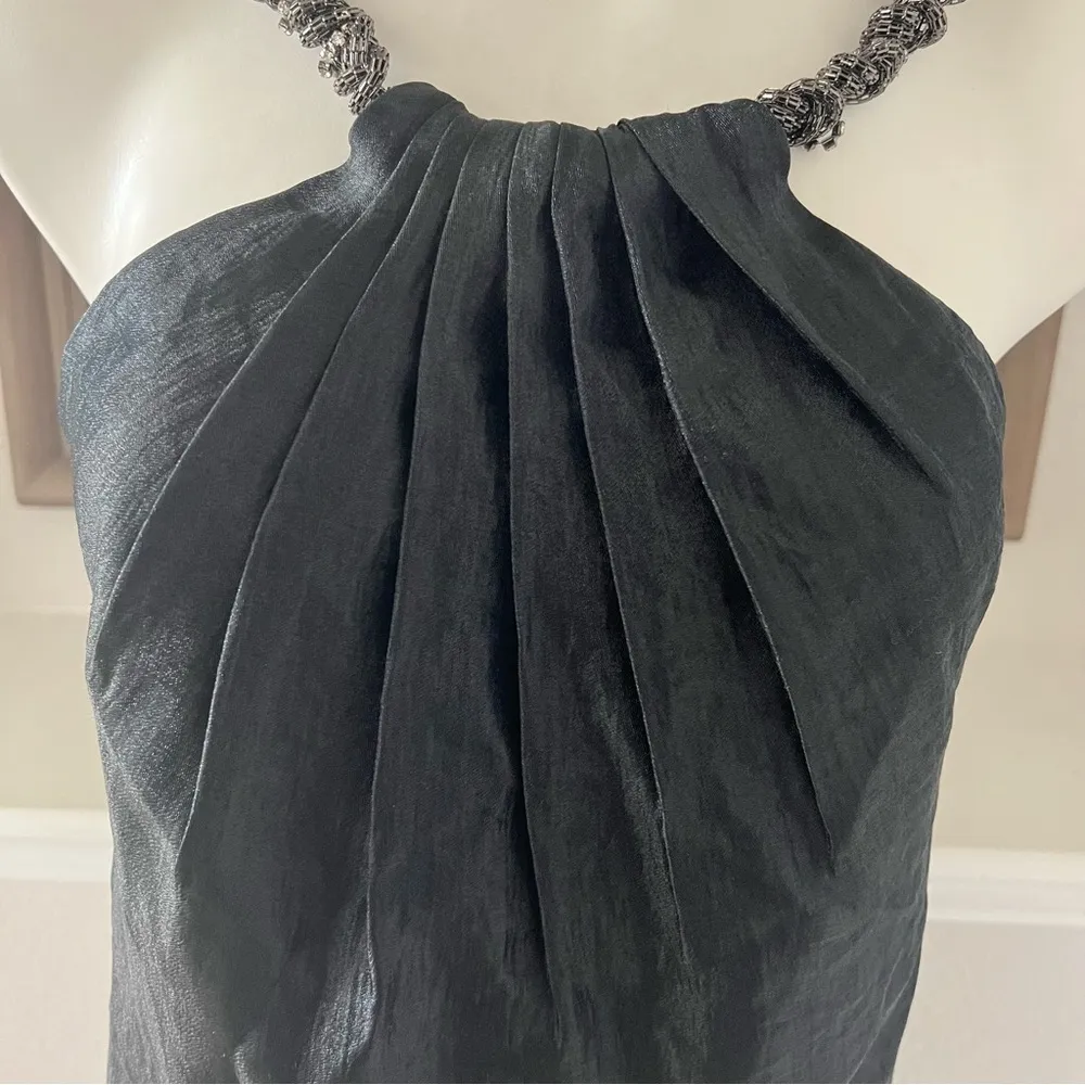 Alexia Admor Halter Neck Dress with Braided Chunky Necklace Black, Size S - Image 12