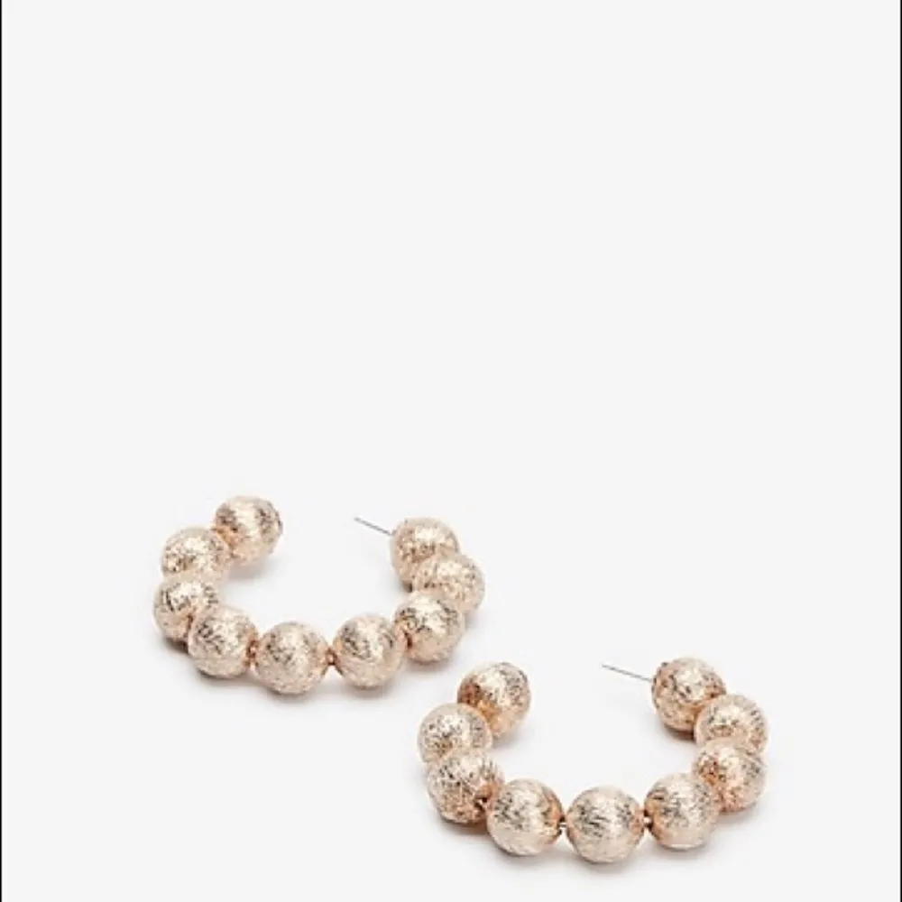 ✨ Thread-Wrapped Ball Hoop Earrings✨ - Image 5