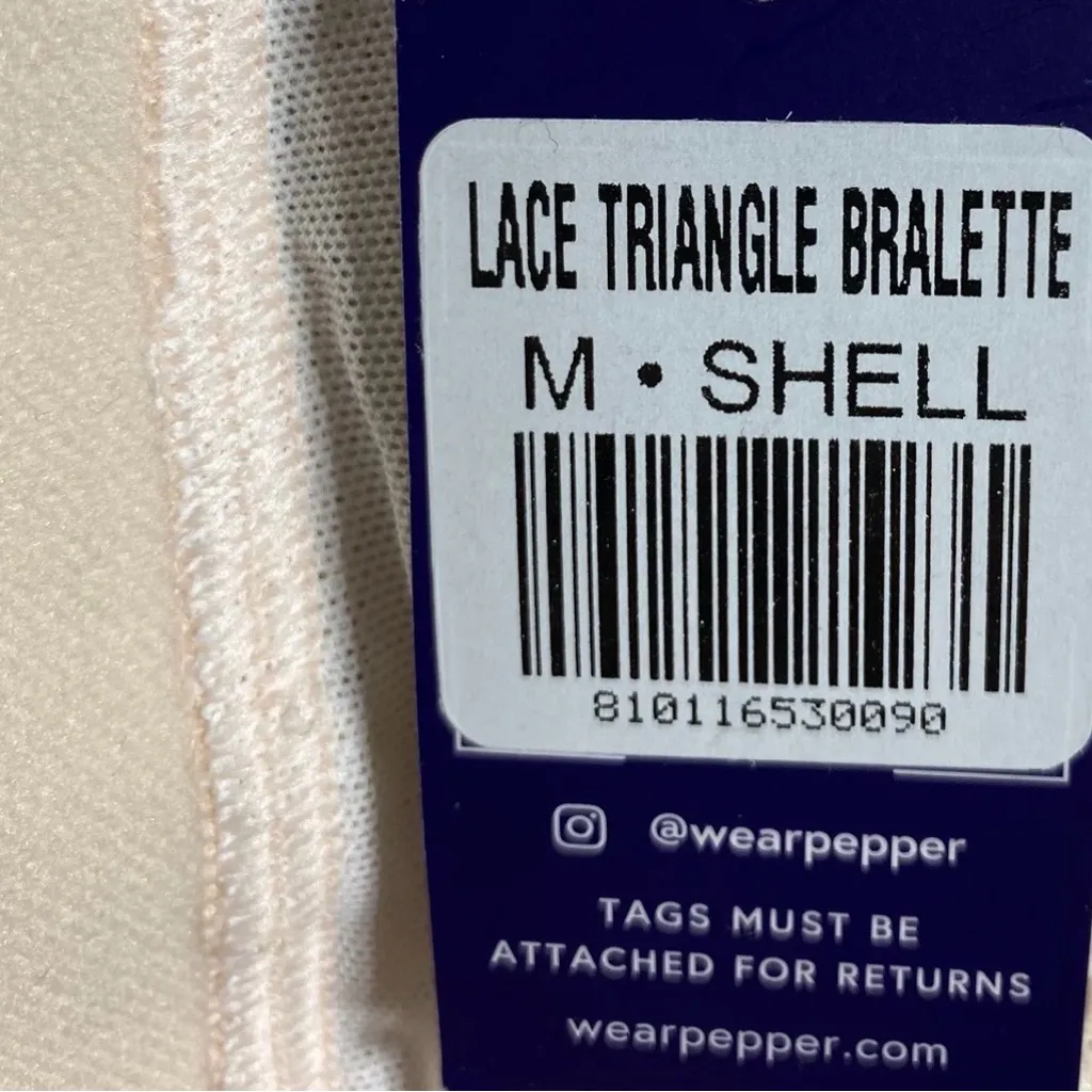 🆕 Pepper Triangle Lace Bralette Size M - Image 4