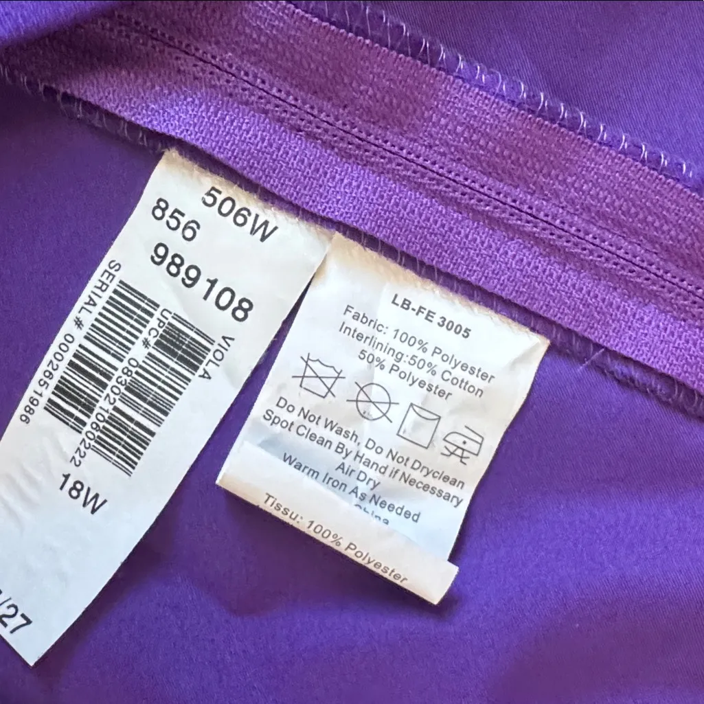 Purple Satin Dress SIZE 18W - Image 3
