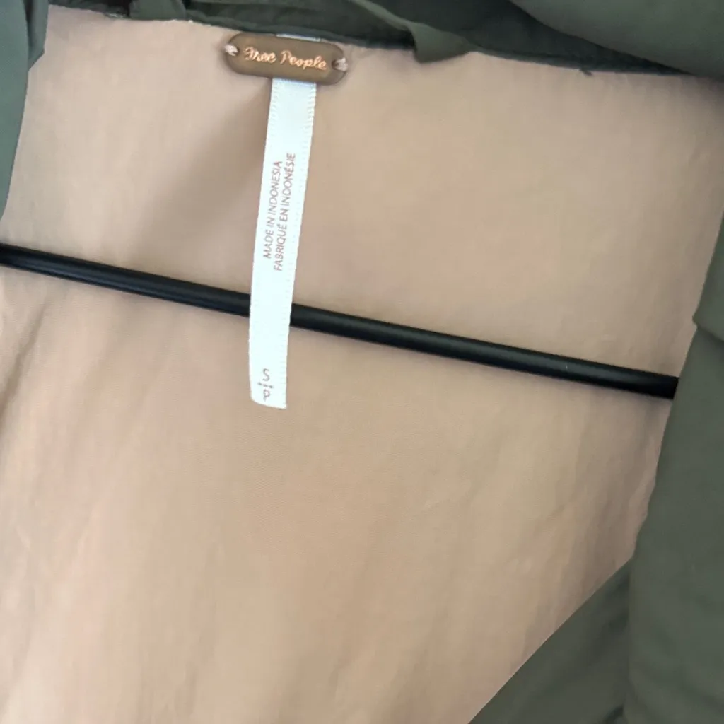 Free People Highline Bomber Jacket Army Combo Desert Rose Small - Image 4