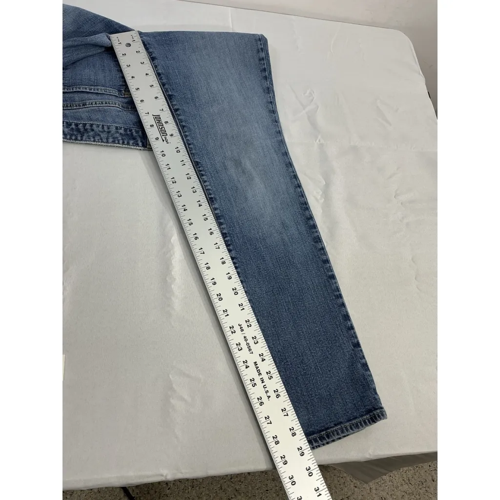 Womans Eddie Bauer Size S6 Straight Stretch Blue Jeans - Image 9