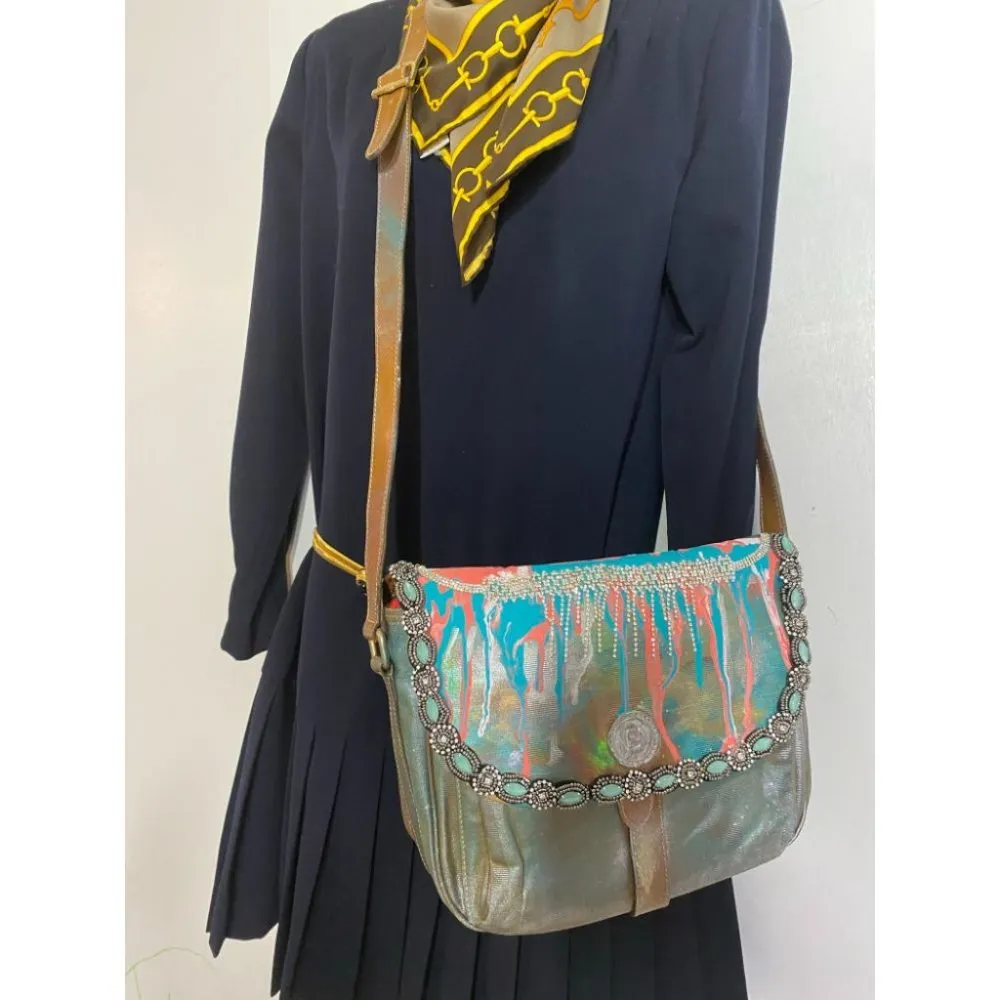 Vintage FENDI Customized with trims and Graffiti - Image 12