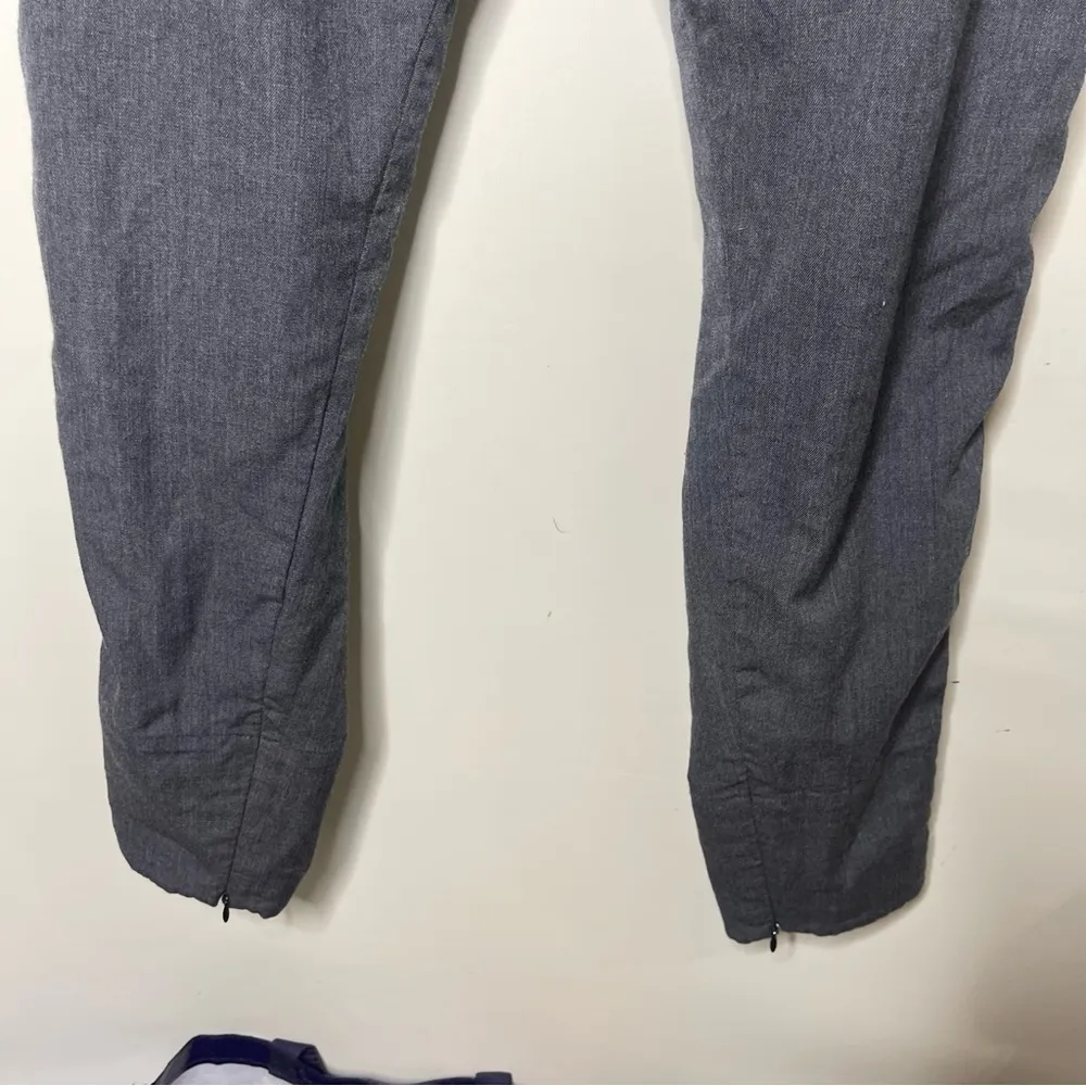 Bassike grey wool pleated front unique design tapered zip ankle leg pants sz 0 Gray - Image 8