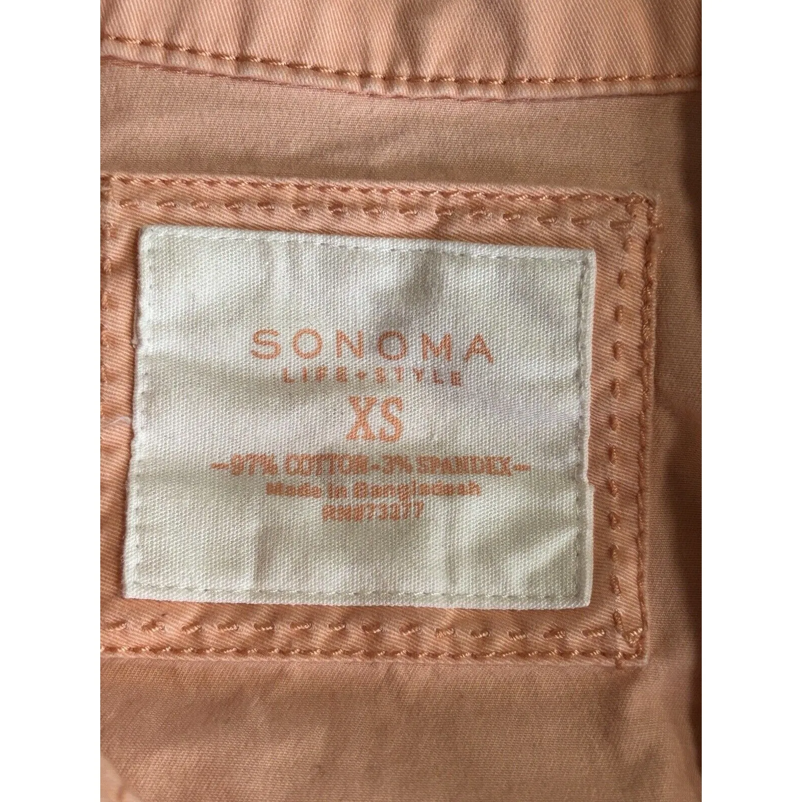 Sonoma Pink Soft Denim Jacket Size XS Pockets Button Up Collar‎ Pockets - Image 5