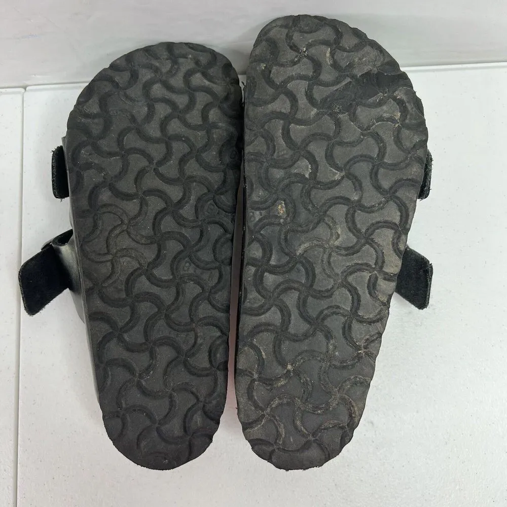 Birkenstock Women’s Size 37 US 6 6.5 Leather Sandals Anthracite Metallic Pewter - Image 12