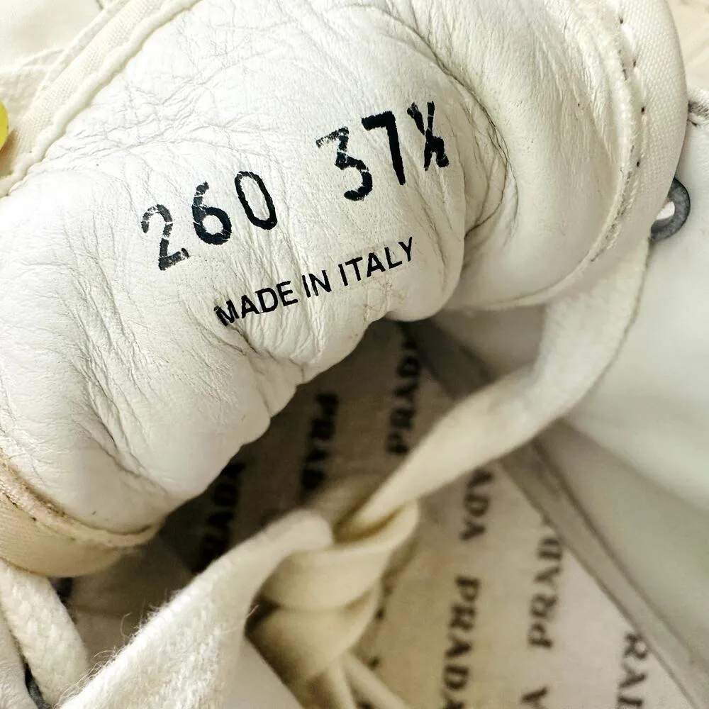 Prada Double Wheel Re-Nylon Trainer White Size 37.5 Platform Sneakers Fashion - Image 8