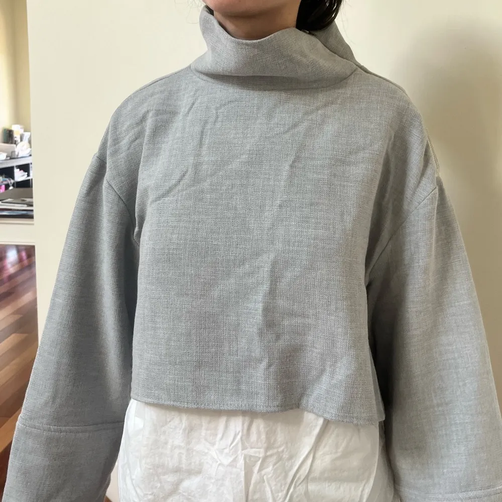 Zara | Mock Neck Mixed Media Top XS - Image 7