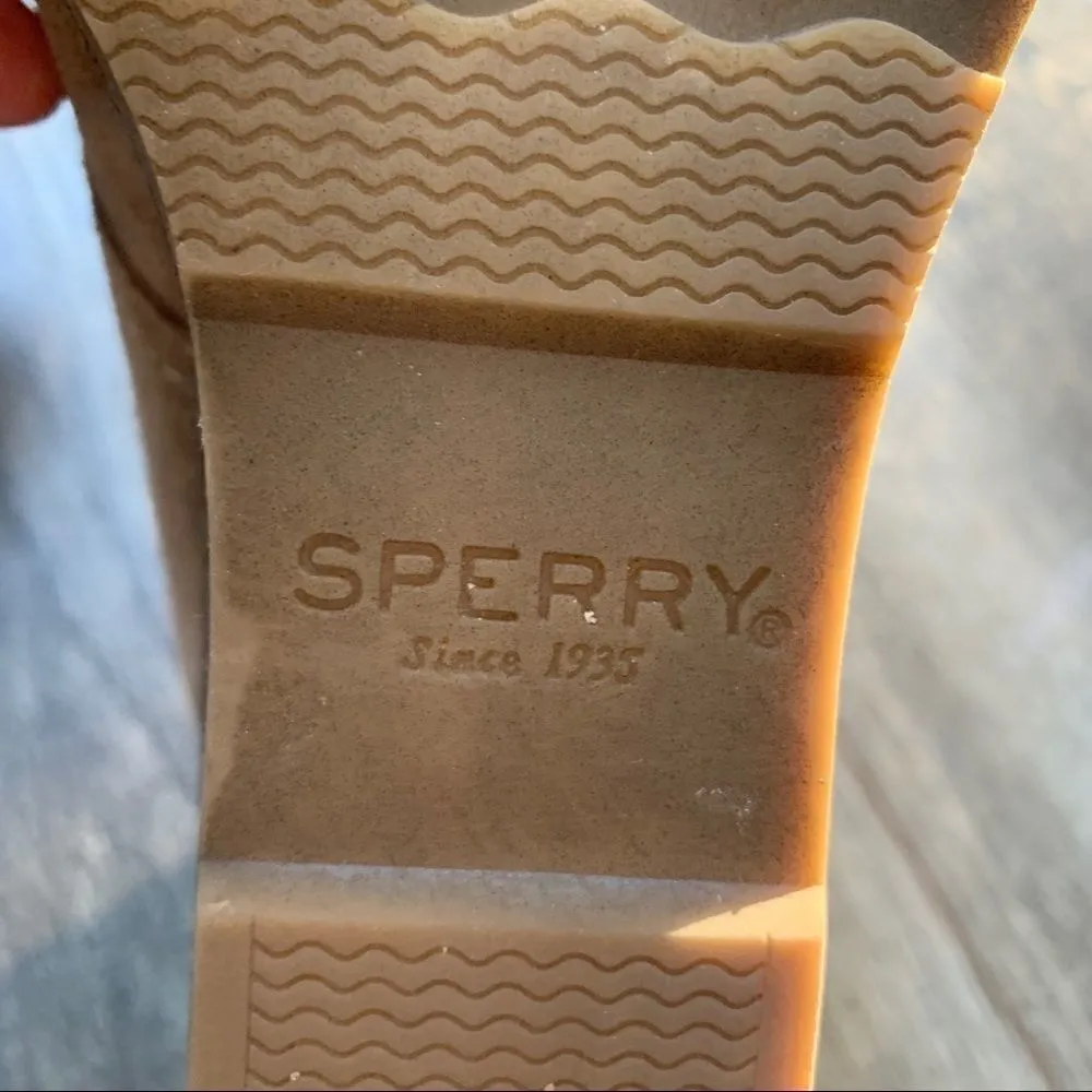 Sperry Celeste Prow Tan Taupe Wedge Heel Booties Size 10 - Image 10