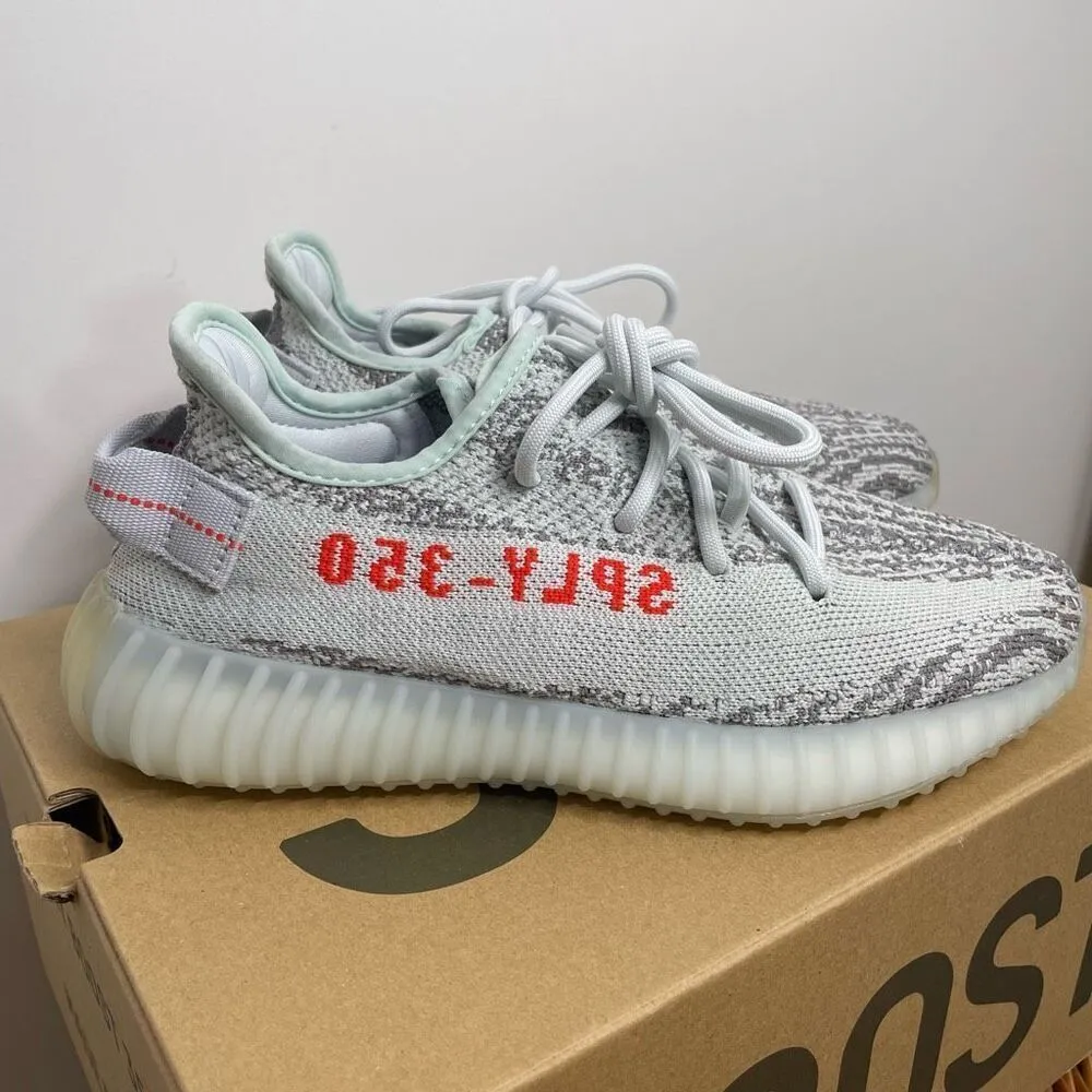 NEW Adidas Yeezy Boost 350 V2 Blue Tint Mens Size 6 / 7.5 Womens GW3773 NWT Box - Image 4