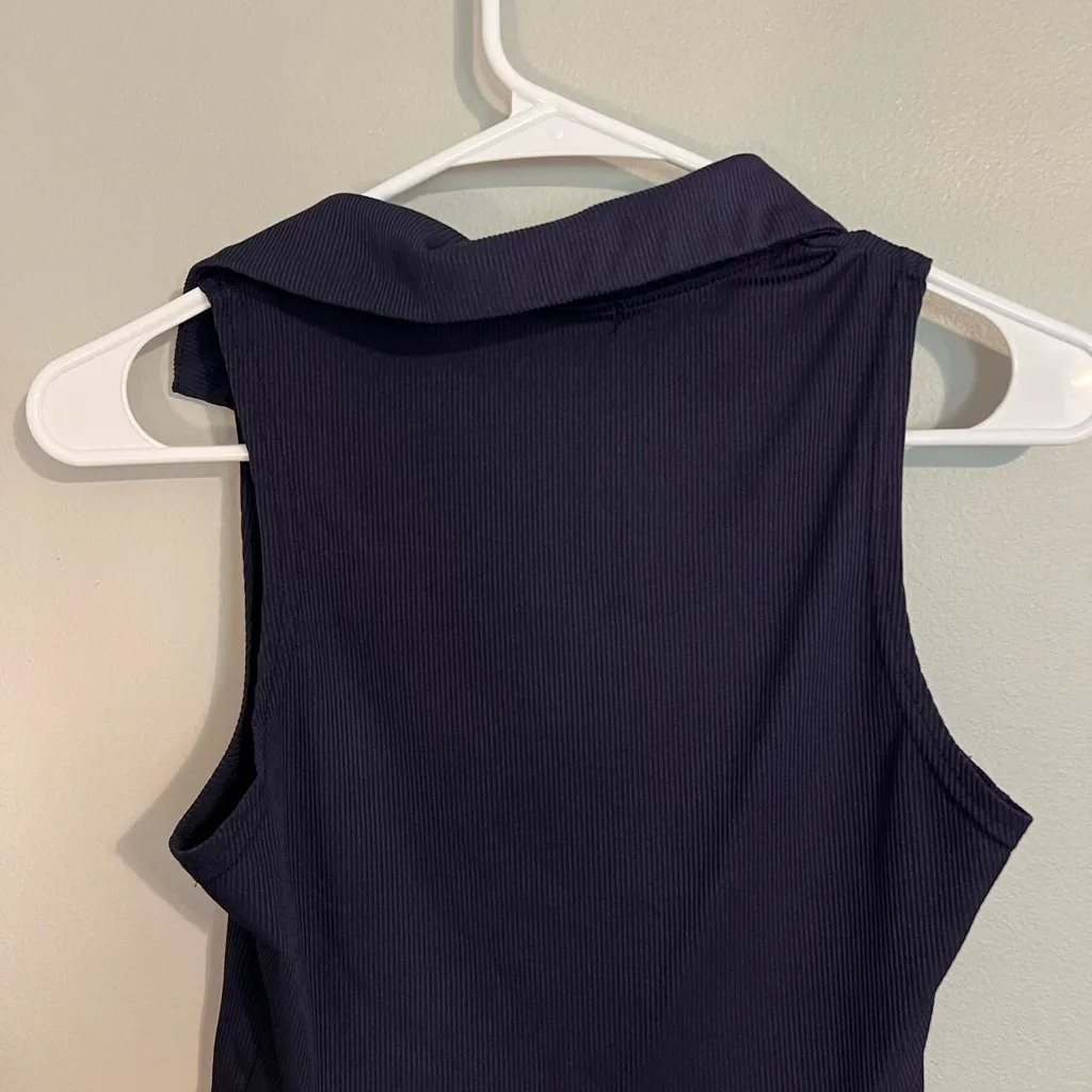 SHEIN Dark Blue Collared Tank Top - Image 2