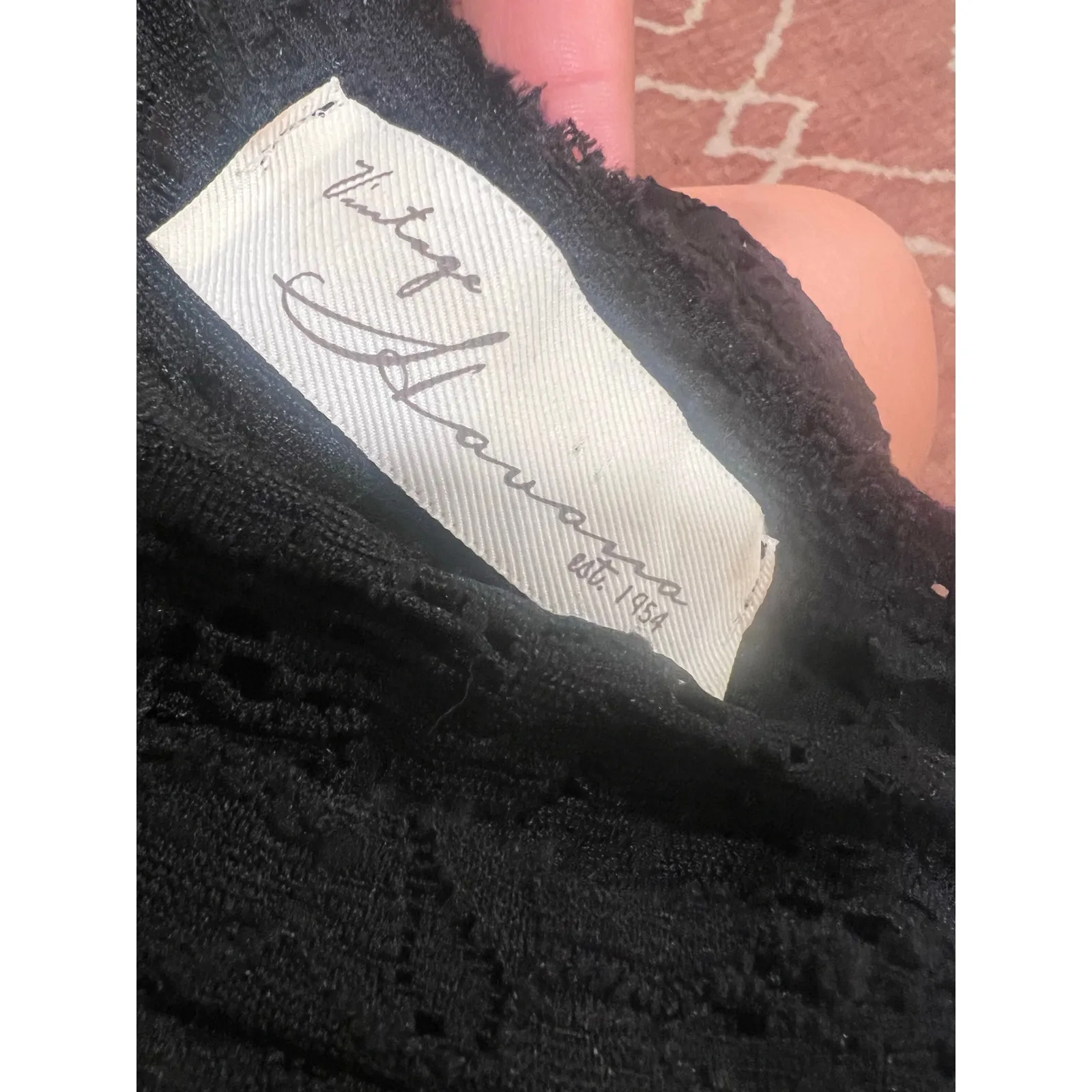 Women’s Vintage Havana Boho Lace Sheer Dress Coverup L Goth Emo - Image 7