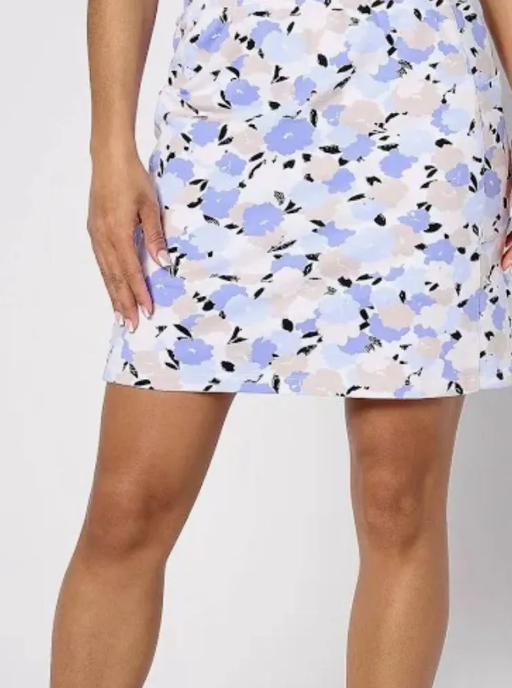 Denim & Co. Active French Terry Skort with Pockets Periwinkle Large NWT IN PKG Purple - Image 1