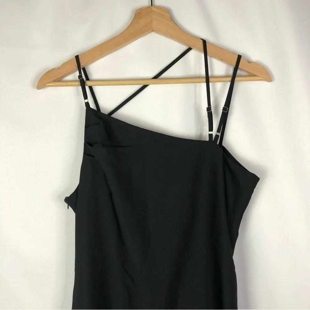 Cider Black Strappy Solid Midi Slip Dress M - Image 5