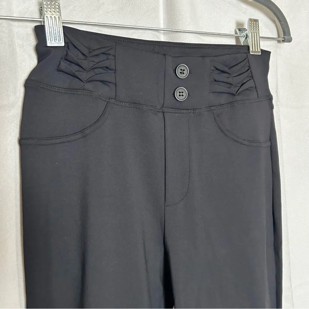 NWT Halara Black Ruffle Waist Band Casual Athletic Pants Size XS - Image 4