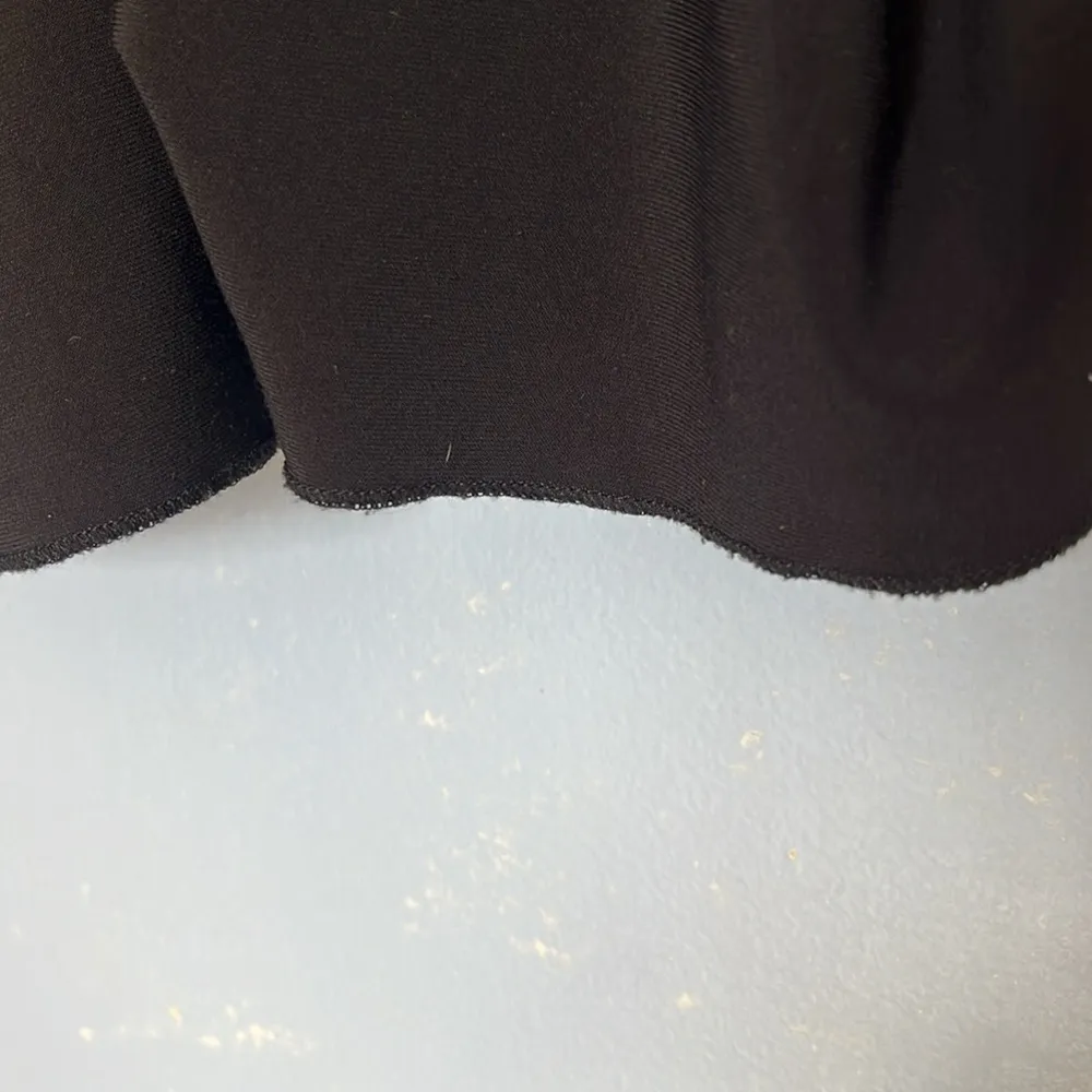 Sympli Quarter Sleeve Draped Scoop Neck Stretchy Lagenlook Tunic Dress Black Size 8 - Image 5