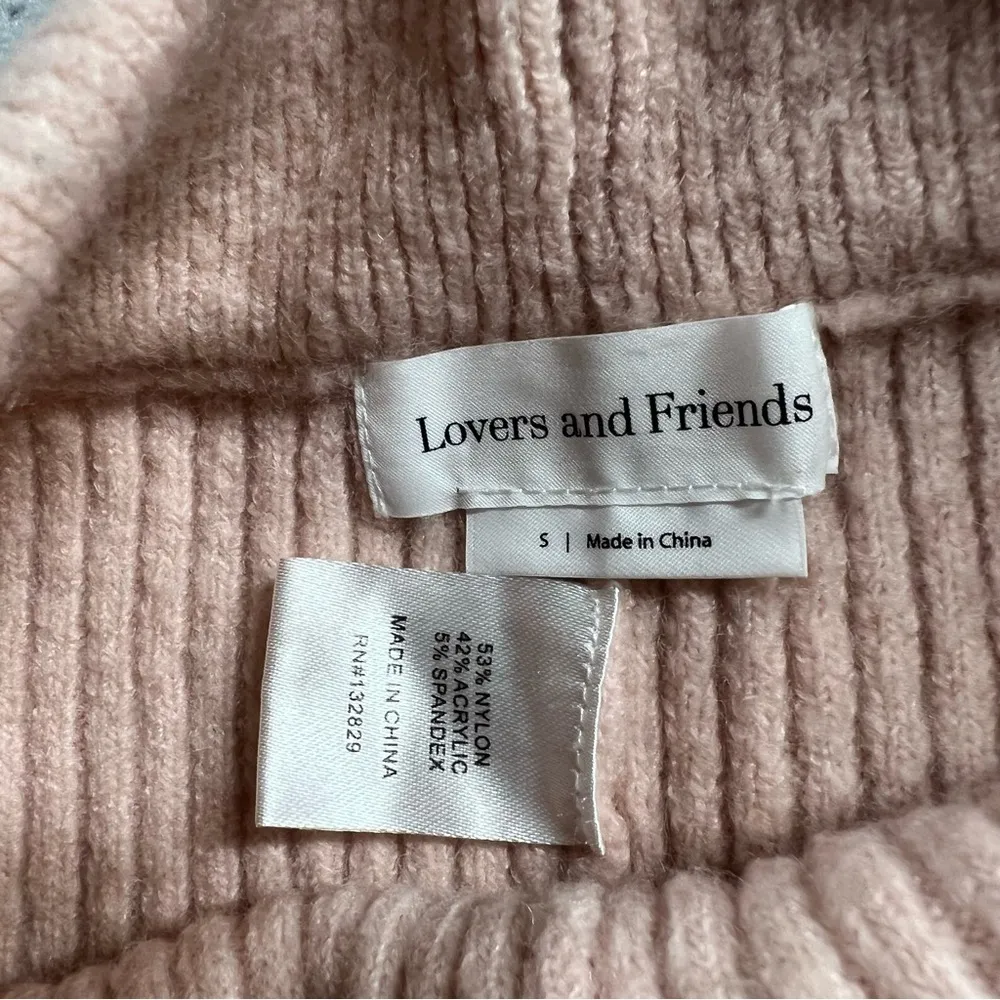 ⭐️ Lovers and Friends Pink Ribbed Knit Sweater Skinny Joggers Size Small EUC - Image 4