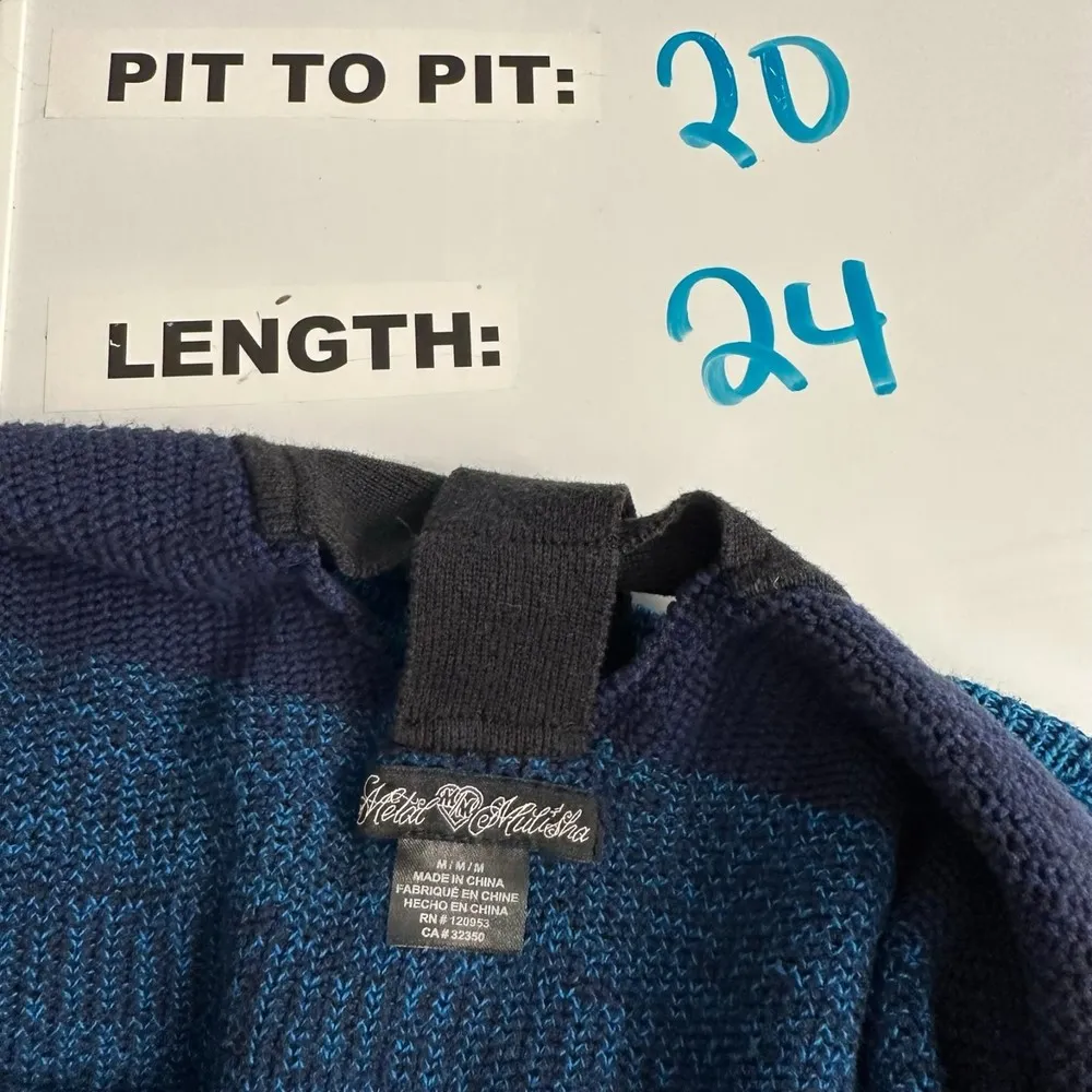 Metal Mulisha  Skull Open Back Knit Sweater Size Medium - Image 5