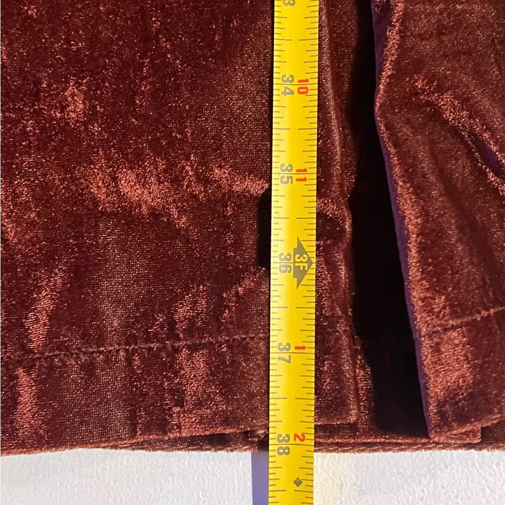 Elegant Velvet smocked Dress in Rich Brown Ivy Jane size S - Image 7