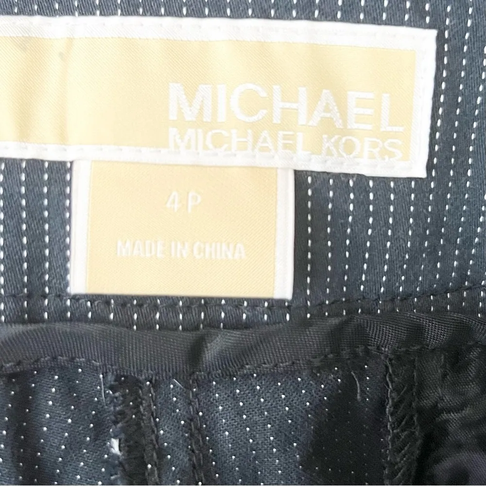 Michael Kors Black Pinstripe Casual Capri Pants Women’s Petite Size 4P - Image 7