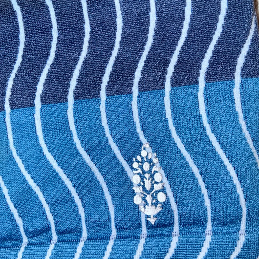 Free people movement we go up jacquard top Blue Striped Women's Crop Top - Image 6