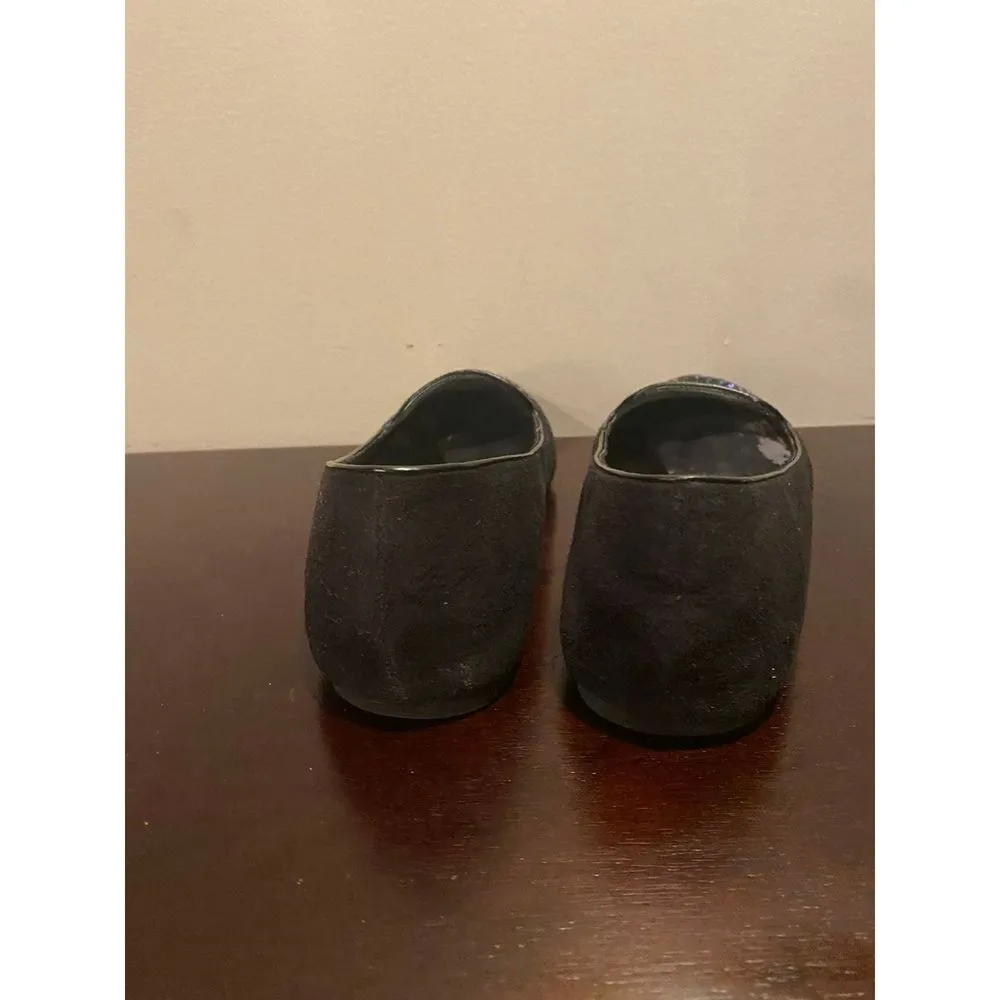 ballet flats size 8 suede with multicolored rhinestones - Image 3