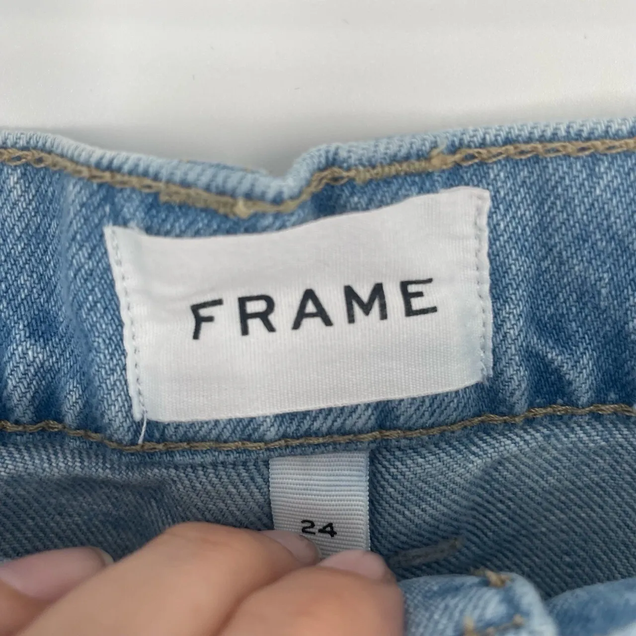 FRAME Women's Blue‎ 5-Pockets High 'N' Tight Straight Leg Denim Jeans Size 24 - Image 9