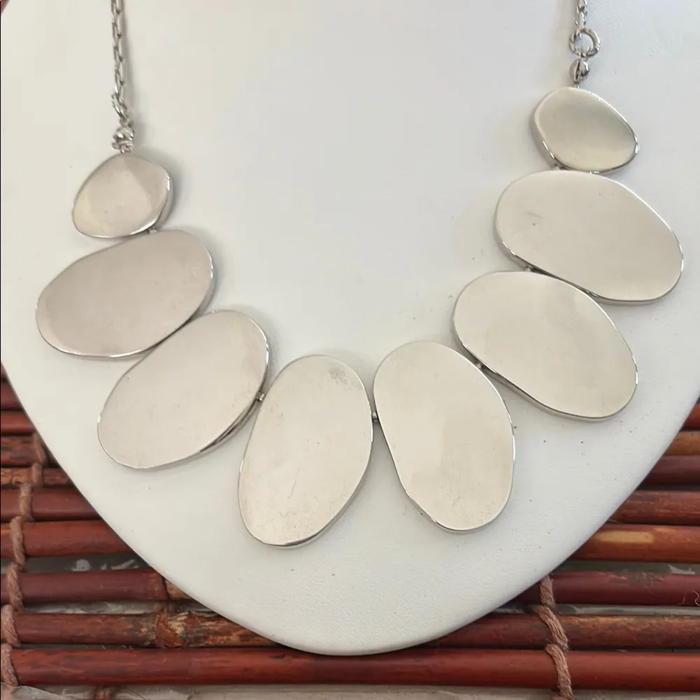 Chico's Silver Geometric Necklace - Image 2