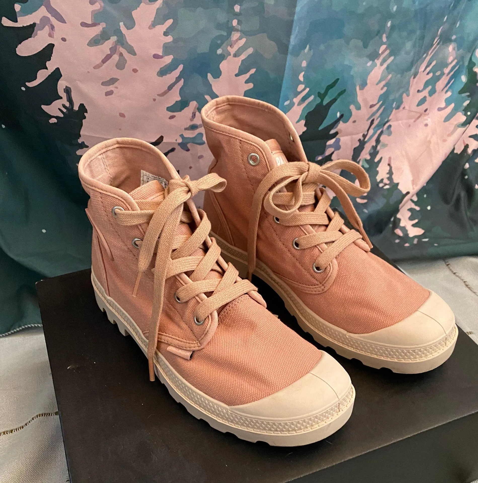 Palladium Light/Baby Pink High Top Sneakers - Image 2