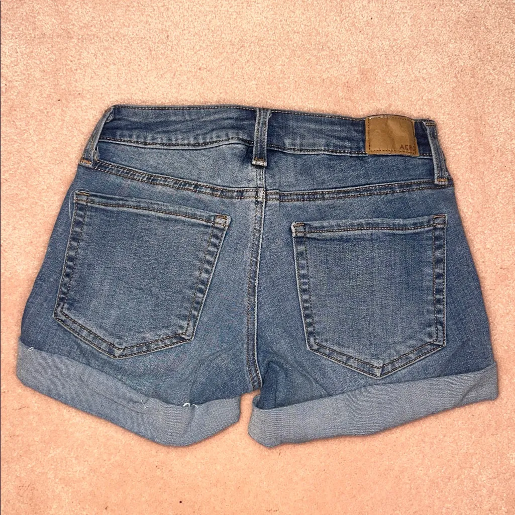 Aeropostale  Low Rise Midi Denim Ripped Shorts - Image 3