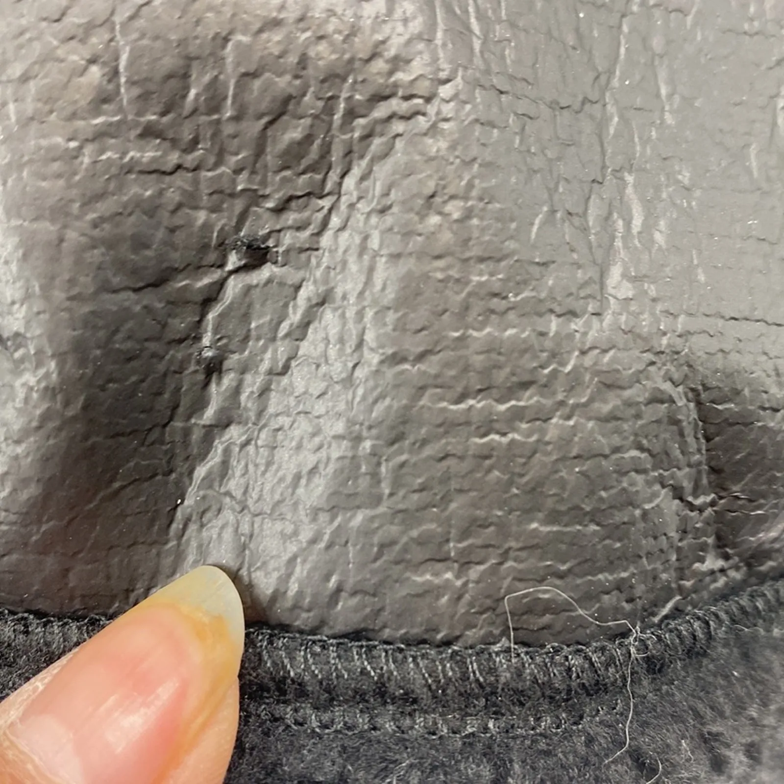 Bryn Walker faux leather fleece lined full zip hooded coat minimalist size S - Image 7