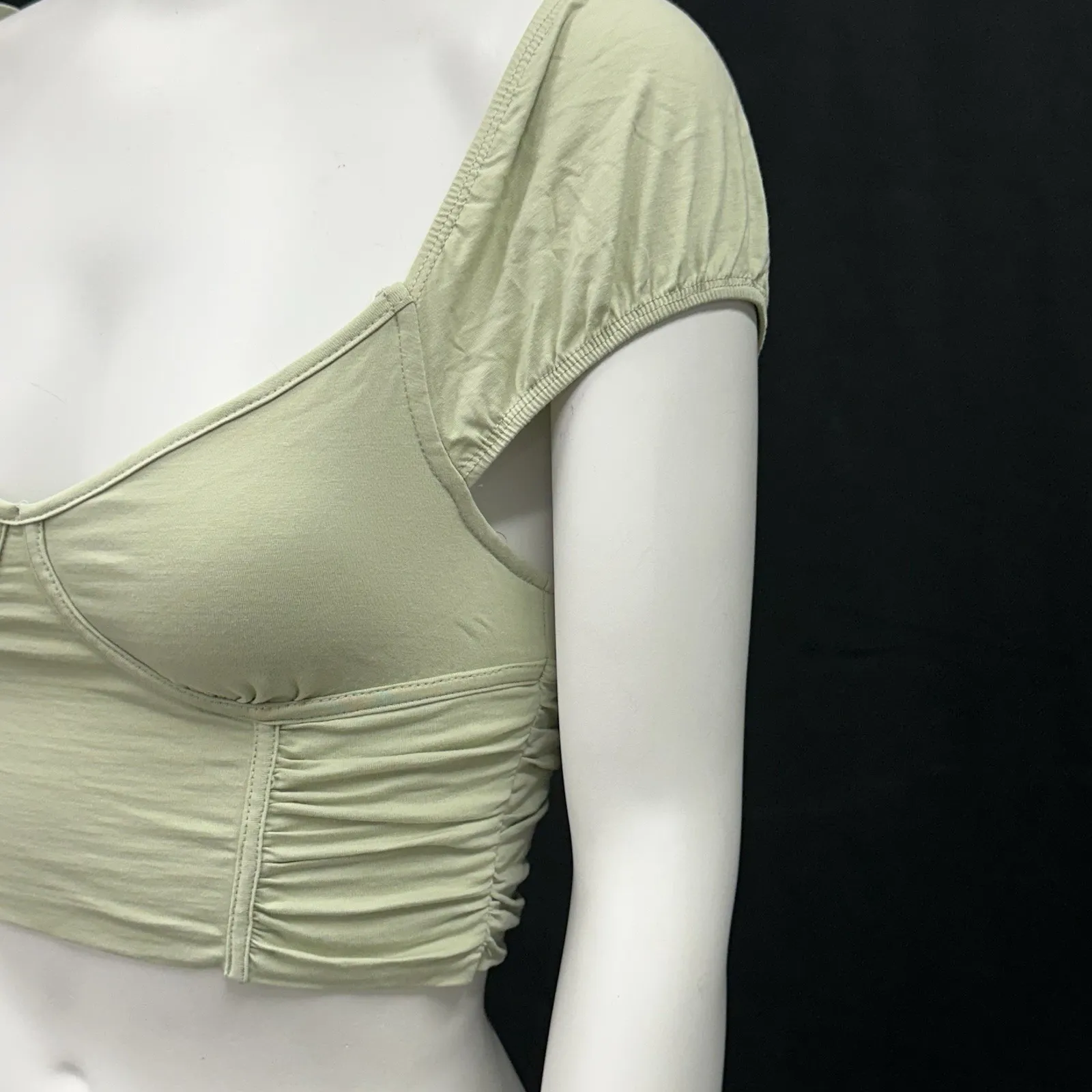 Princess Polly Karla Crop top, size 4,‎ sage green Corset Summer - Image 4