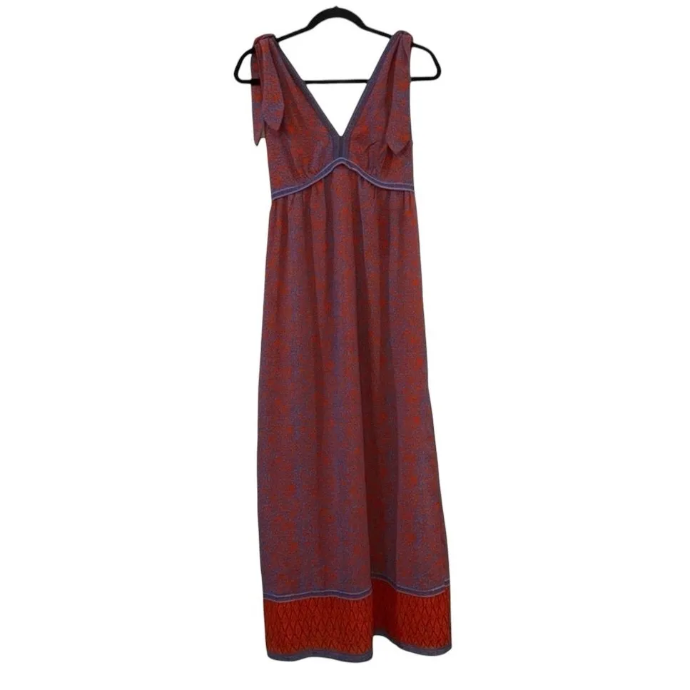 NWT Chelsea & Violet Maxi Dress Small Deep V Tie Strap Festival Cottagecore - Image 2