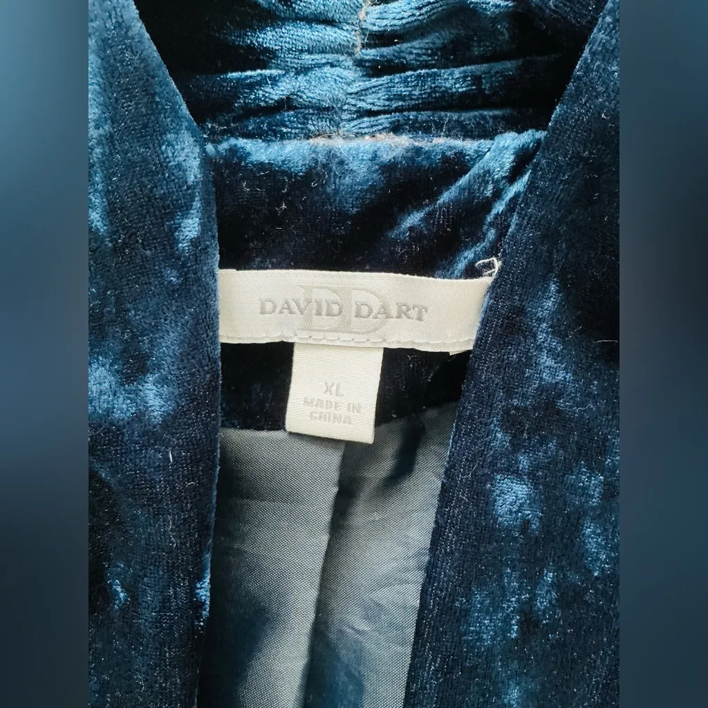 Elegant dressy velvet jacket 💙💙💙 Blue Size XL - Image 6