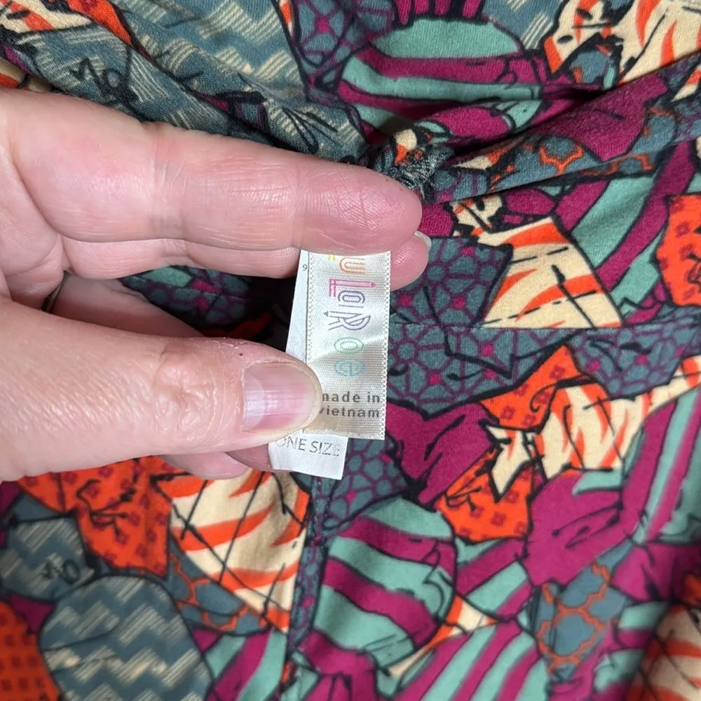 NWOT LuLaRoe Halloween Birthday Candy Leggings Orange Blue Purple Size OS (2-10) - Image 4