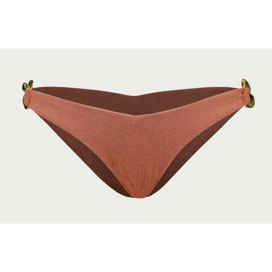 SAME Bikini SET Gold Chain Burnt Sienna Triangle Top Size S and bottoms Size M - Image 13