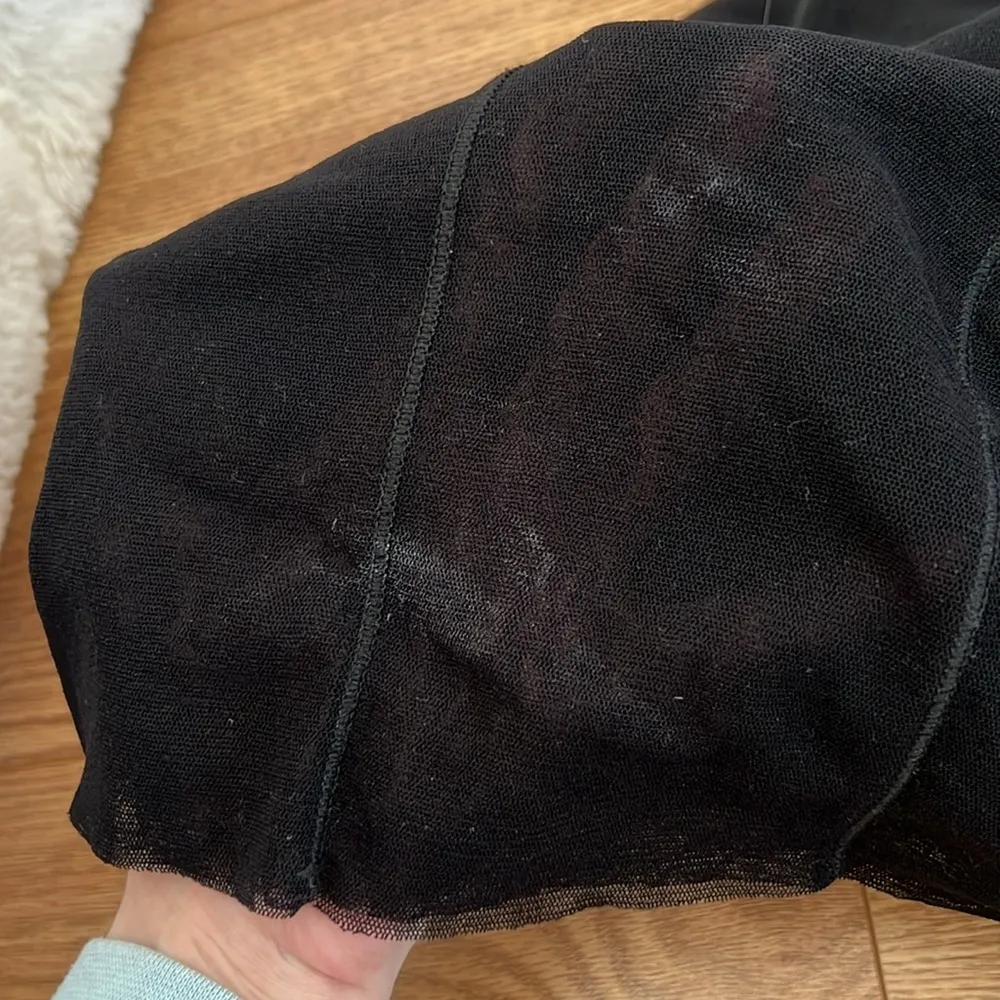 Fuzzi Black Lace Mesh Turtleneck Dress Size XS - Image 4