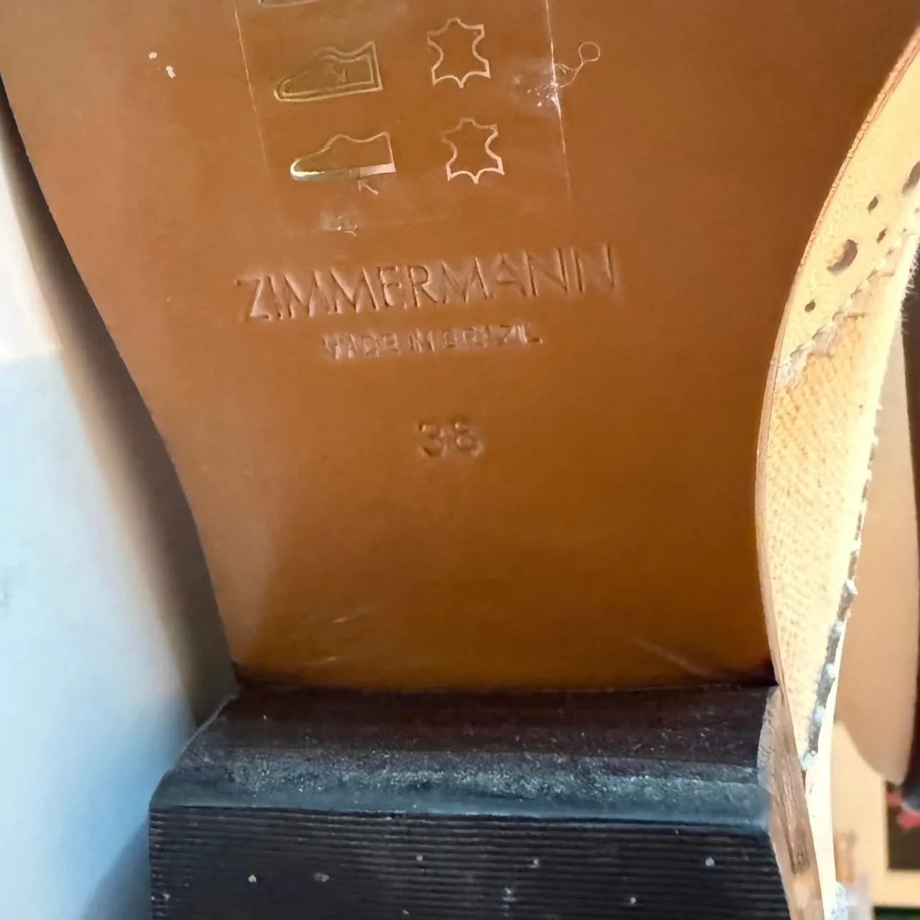 Zimmermann Oxfords Ivory Heeled Luxury Leather Canvas Brogues Size 38 7.5 NIB - Image 6