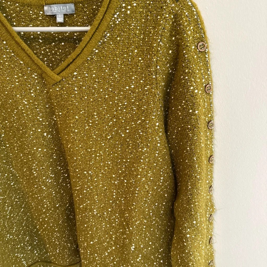 Habitat Olive V-Neck Sweater - Image 5