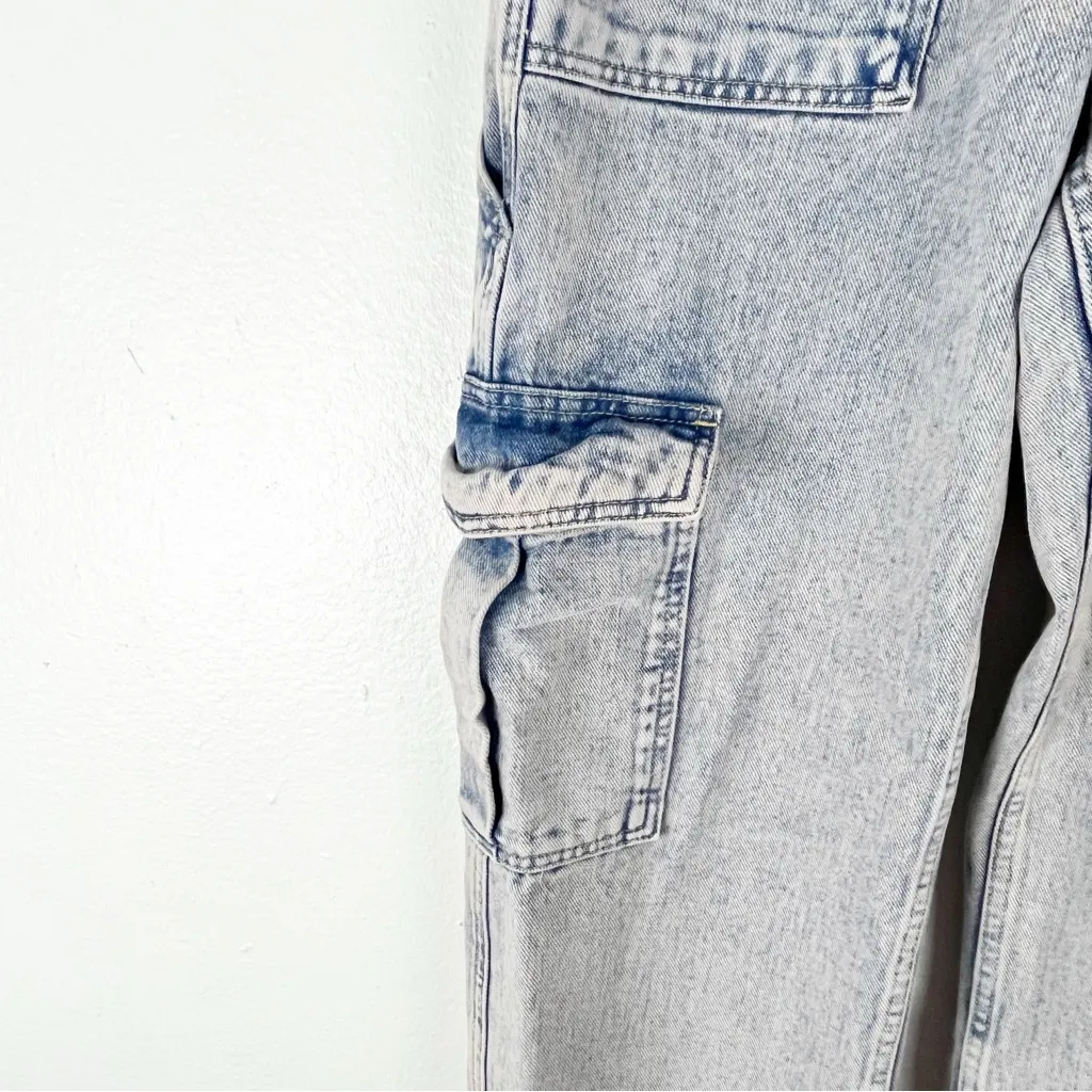 BDG Urban Outfitters Blue Cargo Pockets Distressed High Rise Skate Jeans 27 - Image 11
