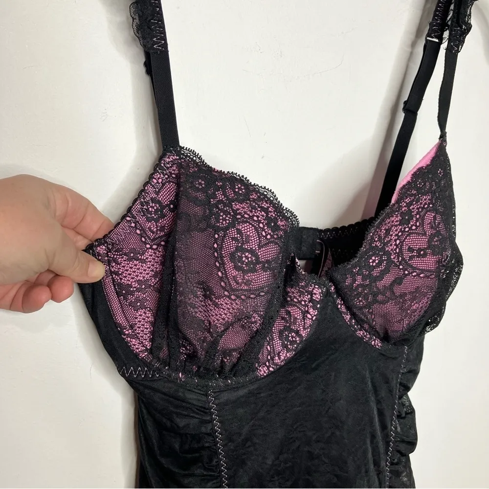 Victoria’s‎ Secret sexy little thing lingerie black & pink size 36D - Image 4