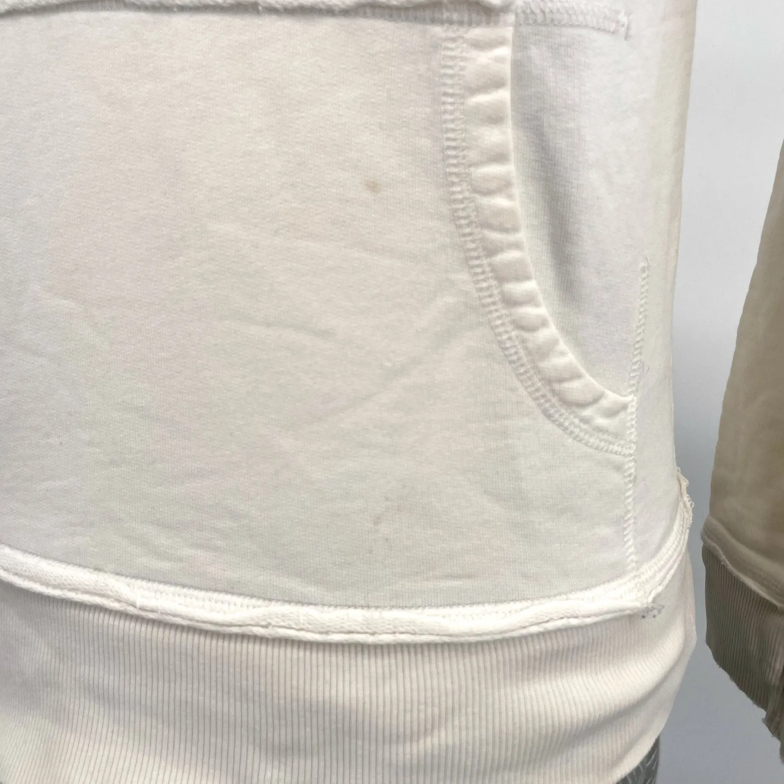 H&M Divided Spaceship Planet Stardust Pullover Hoodie Graphic Cream Retro Size 4 Purple - Image 9