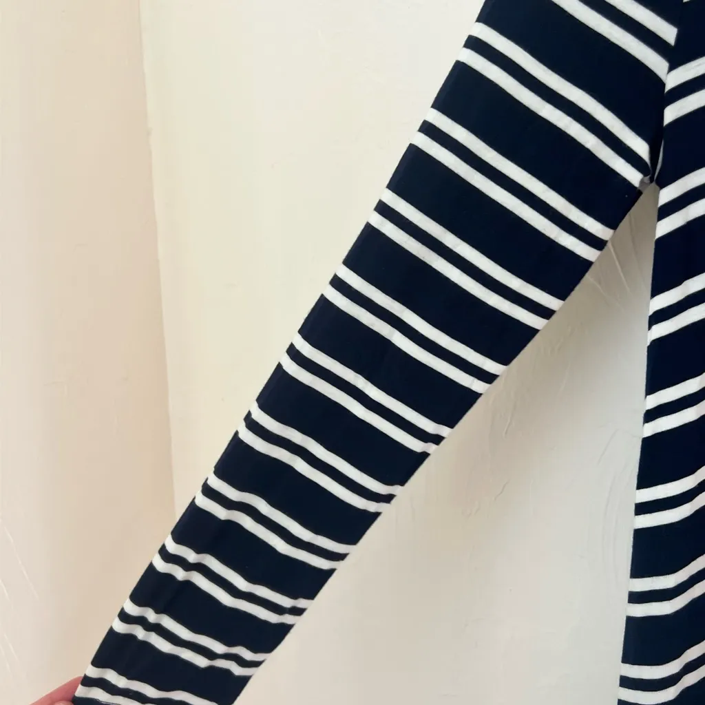 Anthropologie Maeve Striped Turtleneck Swing Dress size LP - Image 5