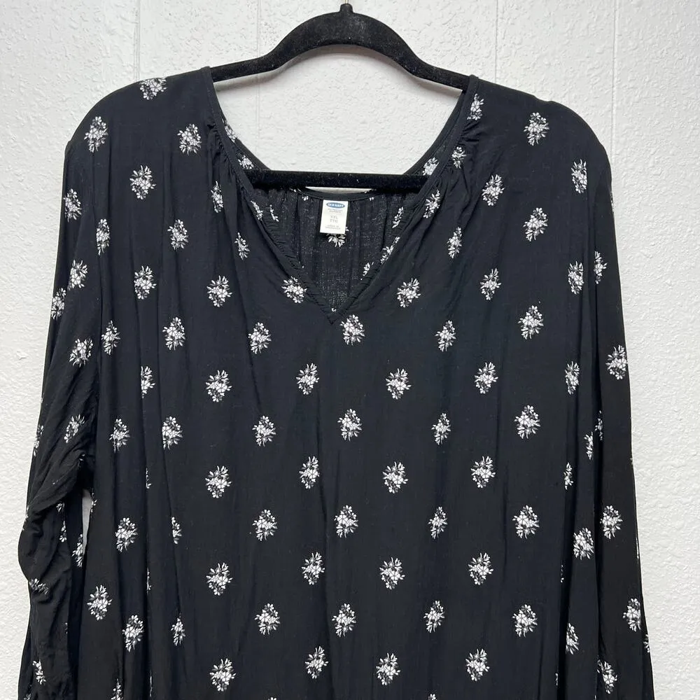 Old Navy Floral Puff Sleeve Top Womens XXL Lightweight Bohemian Contemporary - Image 3