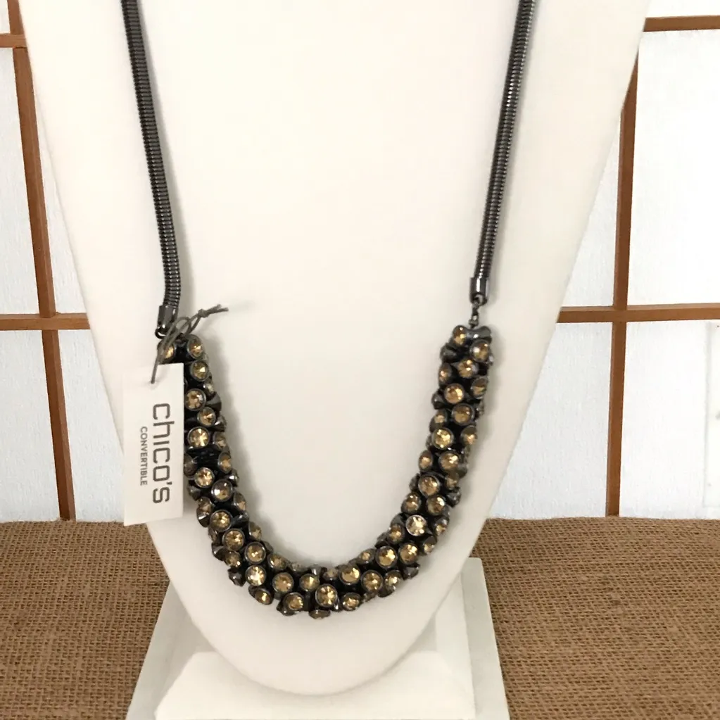 Chico’s Convertible Statement Long Necklace NWT - Image 3