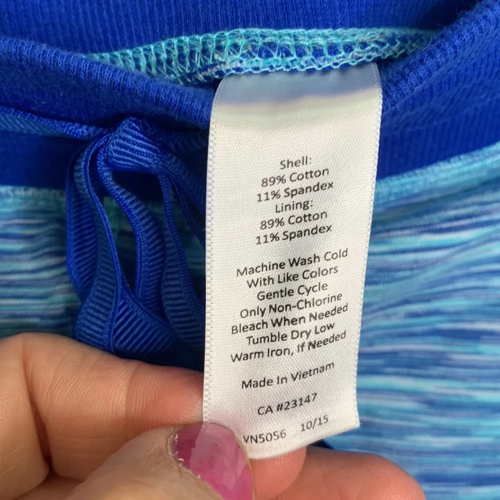 T By Talbots Skort Skirt Heather Blue Shorts Pockets Stretch W-567 Sz XL - Image 6