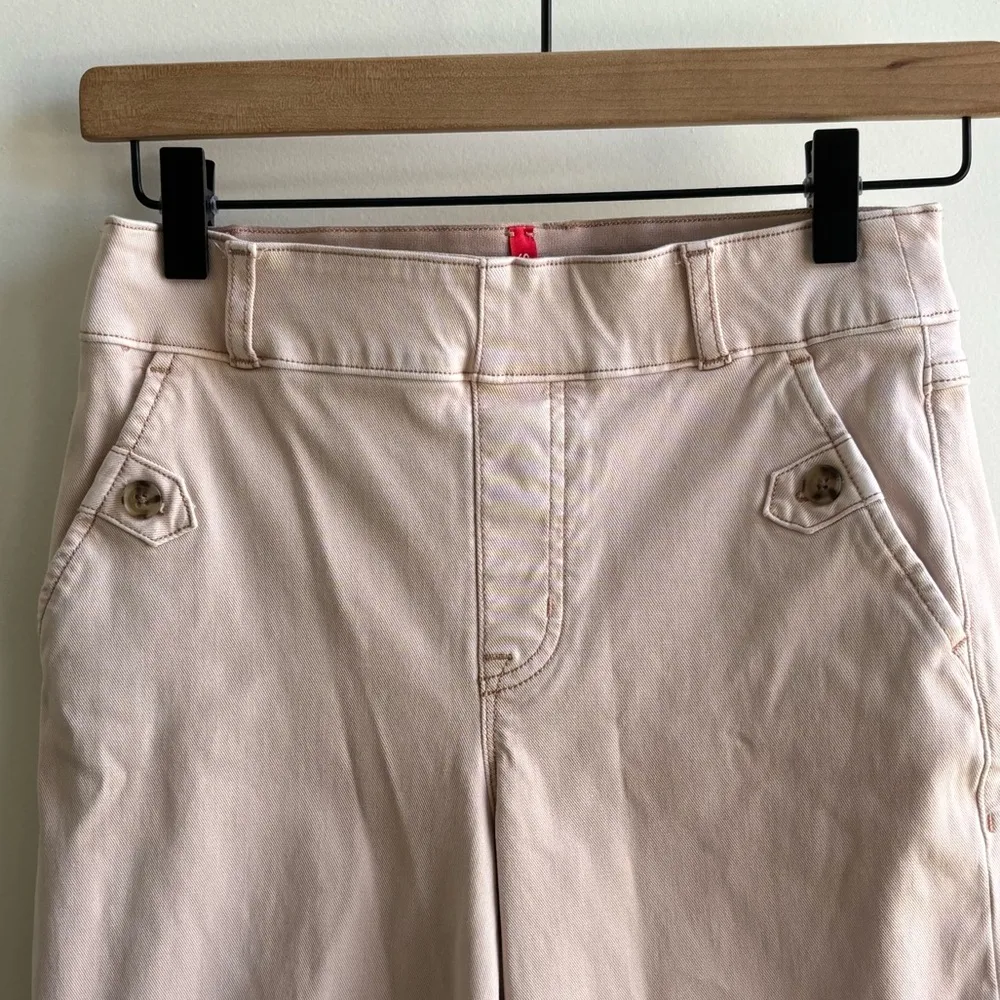 Spanx Twill Stretch Wide Leg Cropped Pants‎ small workwear layered holiday - Image 3